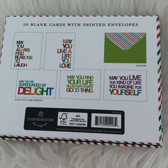 NWT, 10 Thoughtful Blank Cards with Printed Envelopes - Picture 7 of 9
